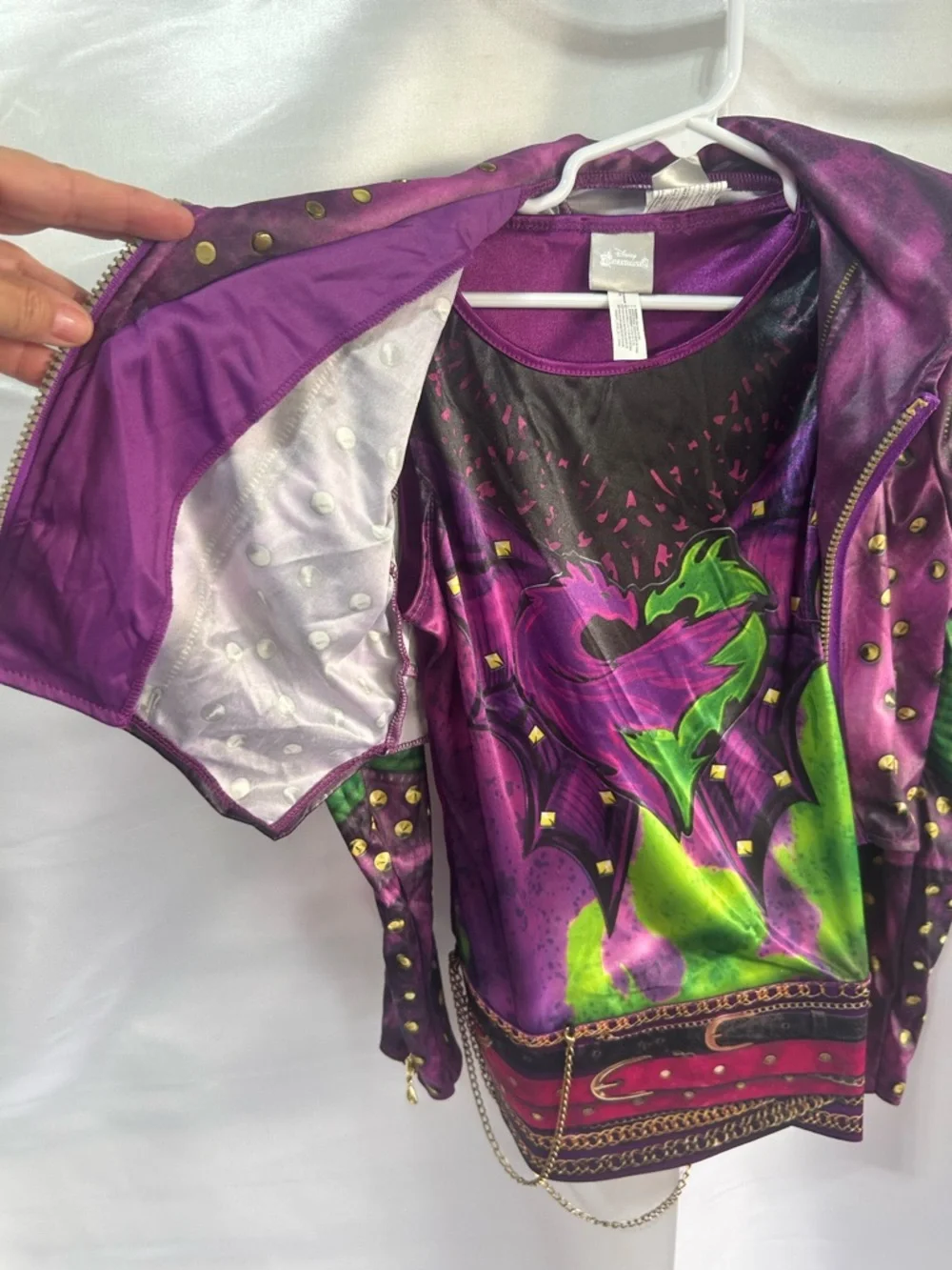 Disney Descendants Mal Purple & Green 3-piece Costume Set | Size Medium 8-10